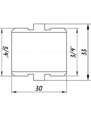 Ниппель Optimum SN442S 3/4 дюйма НР, нержавеющая сталь