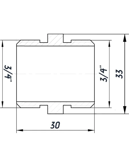 Ніпель Optimum SN442S 3/4 дюйма НР, нержавіюча сталь