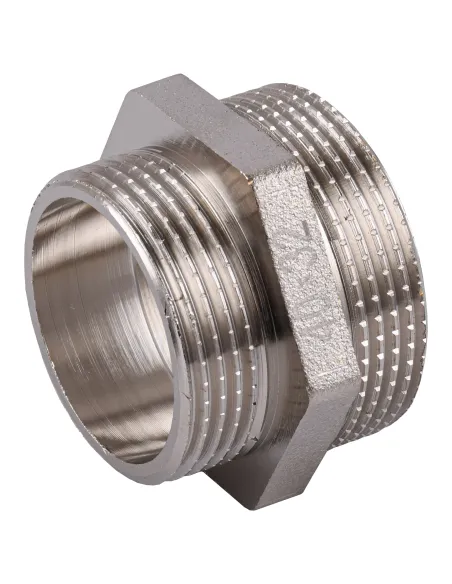 Ніпель редукційний Optimum NN762S 1 1/2 х 1 1/4 дюйми НР, нікельований