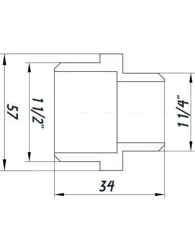 Ниппель редукционный Optimum NN762S 1 1/2 х 1 1/4 дюйма НР, никелированный