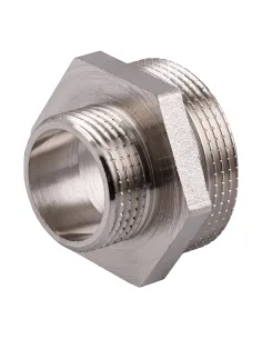 Ніпель редукційний Optimum NN752S 1 1/2 х 1 дюйми НР, нікельований