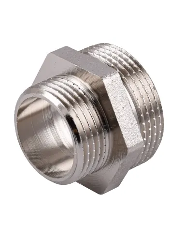 Ніпель редукційний Optimum NN652S 1 1/4 х 1 дюйми НР, нікельований