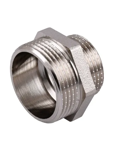 Ниппель редукционный Optimum NN652S 1 1/4 х 1 дюйма НР, никелированный