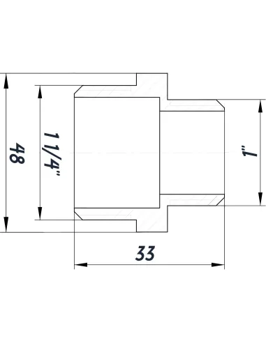 Ніпель редукційний Optimum NN652S 1 1/4 х 1 дюйми НР, нікельований