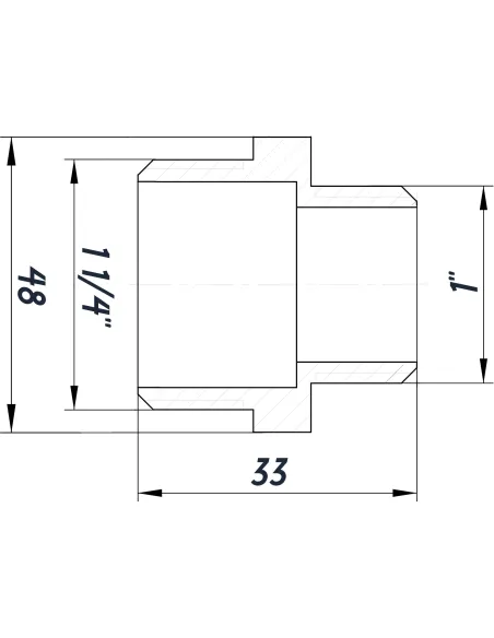 Ніпель редукційний Optimum NN652S 1 1/4 х 1 дюйми НР, нікельований