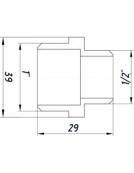 Ниппель редукционный Optimum SN532S 1 х 1/2 дюйма НР, нержавеющая сталь