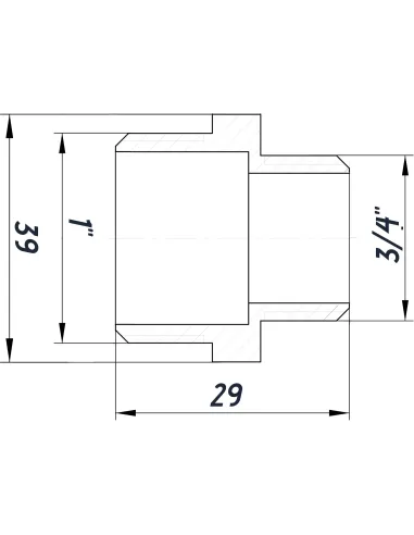 Ниппель редукционный Optimum SN542S 1 х 3/4 дюйма НР, нержавеющая сталь