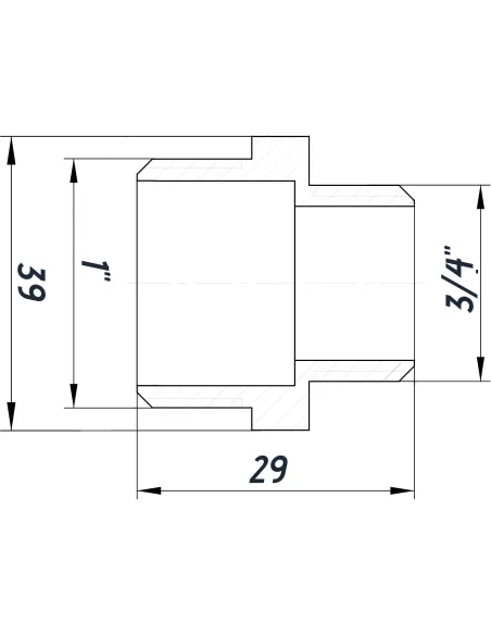Ніпель редукційний Optimum SN542S 1 х 3/4 дюйма НР, нержавіюча сталь