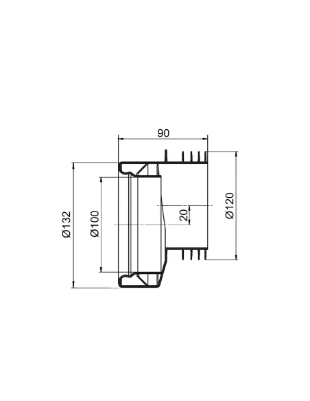 Патрубок для унитаза Optimum OPTI-60109/09, соединительный, 110 мм