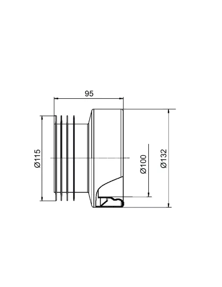 Патрубок для унитаза Optimum OPTI - 01009/09, соединительный, 110 мм