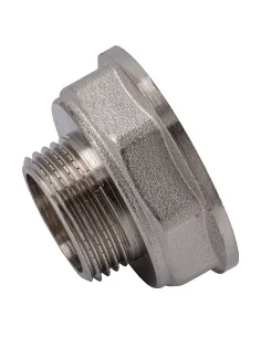 Перехідник редукційний Optimum NK753O 1 1/2 х1 дюйма ВН, нікельований восьмигранний