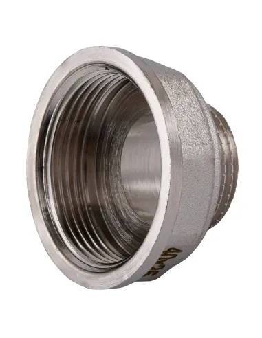 Переходник редукционный Optimum NK753O 1 1/2 х1 дюйма ВН, никелированный восьмигранный