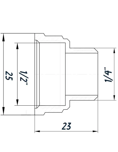 Переходник редукционный Optimum LP313S 1/2 х 3/4 дюйма ВН, латунный
