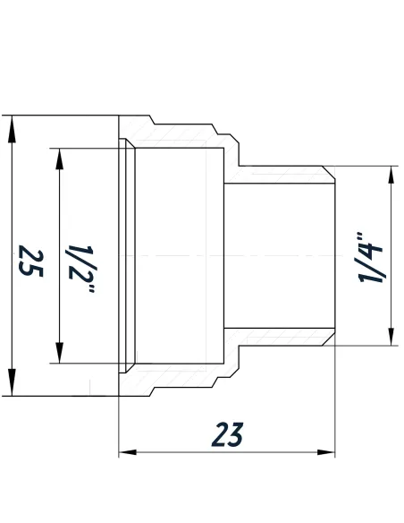 Перехідник редукційний Optimum LP313S 1/2 х 3/4 дюйми ВН, латунний