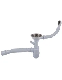 Сифон для кухонной мойки Optimum OPTI-27243 31/2 дюйма х 40 с отверствием для стиральной машины и круглым переливом