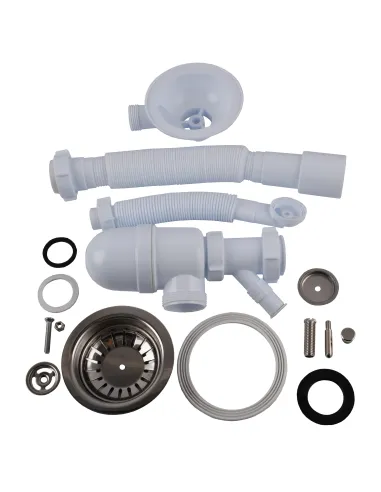 Сифон для кухонной мойки Optimum OPTI-27243 31/2 дюйма х 40 с отверствием для стиральной машины и круглым переливом