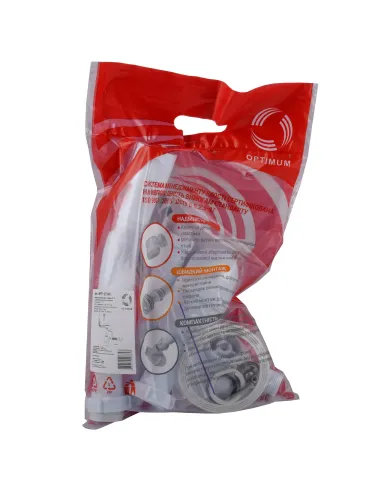 Сифон для кухонной мойки Optimum OPTI-27243 31/2 дюйма х 40 с отверствием для стиральной машины и круглым переливом