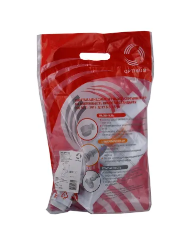 Сифон для умывальника и мойки Optimum OPTI-13043 11/2 дюйма х 40 с отводом для стиральной машины та гофротрубой 40х40/50