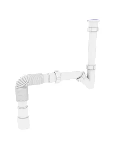 Сифон для биде Optimum OPTI-18050 с резьбовым выпуском и гофротрубой 32х40/50