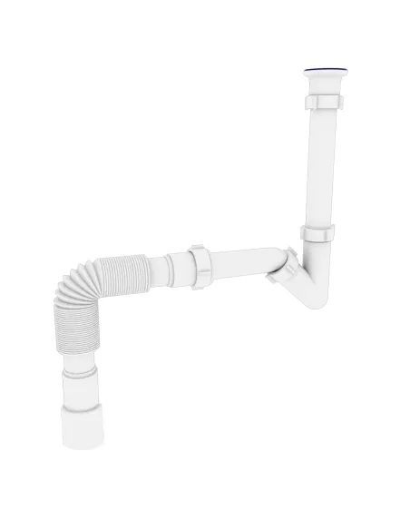 Сифон для біде Optimum OPTI-18050 з різьбовим випуском та гофротрубою 32х40/50