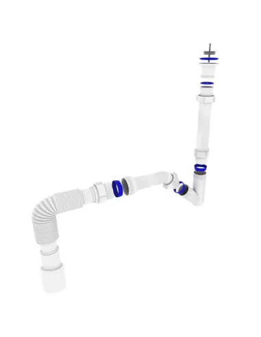 Сифон для біде Optimum OPTI-18050 з різьбовим випуском та гофротрубою 32х40/50