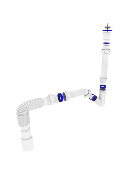 Сифон для біде Optimum OPTI-18050 з різьбовим випуском та гофротрубою 32х40/50