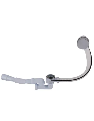 Сифон для ванны Optimum OPTI-27433 полуавтомат, с ревизией и гофроутробой 40х40/50
