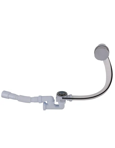 Сифон для ванны Optimum OPTI-27433 полуавтомат, с ревизией и гофроутробой 40х40/50