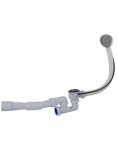 Сифон для ванны Optimum OPTI-27433 полуавтомат, с ревизией и гофроутробой 40х40/50