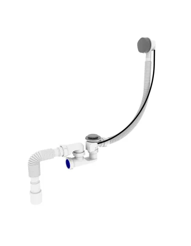 Сифон для ванни Optimum OPTI-27433 напівавтомат, з ревізією та гофроутробою 40х40/50