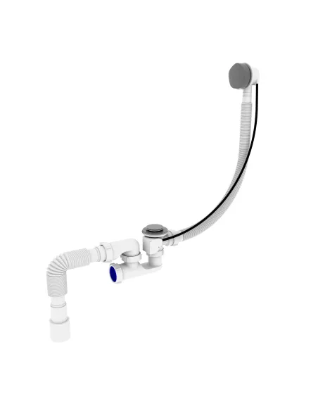 Сифон для ванны Optimum OPTI-27433 полуавтомат, с ревизией и гофроутробой 40х40/50