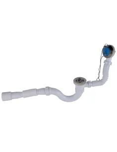 Сифон для ванны Optimum OPTI-26133 прямоточный с выпуском 1 1/2 дюйма, переливом и гофроутробой 40х40/50