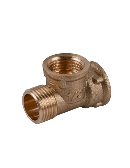 Тройник Optimum LT334S 1/2 дюйм, ВВЗ, латунный