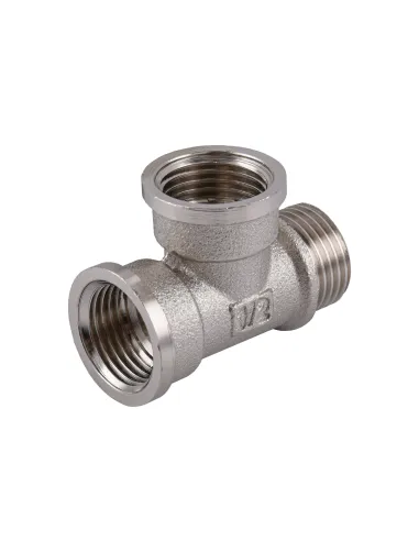 Тройник Optimum NT334S 1/2 дюйм, ВВН, никелированный