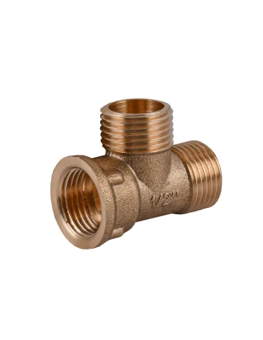 Трійник Optimum LT335S 1/2 дюйм, ВНН, латунний