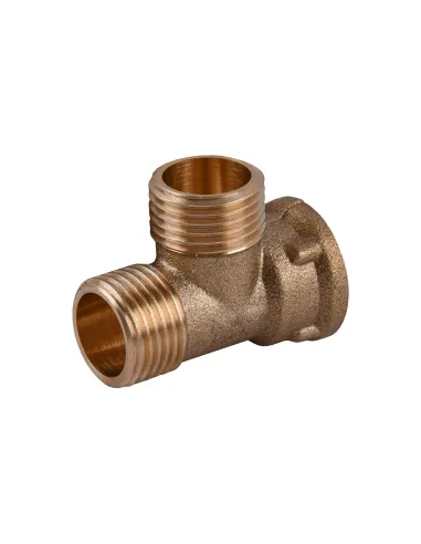 Тройник Optimum LT335S 1/2 дюйм, ВНН, латунный