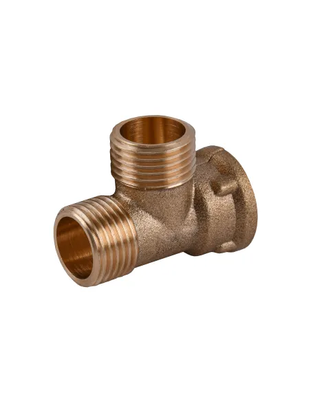 Тройник Optimum LT335S 1/2 дюйм, ВНН, латунный