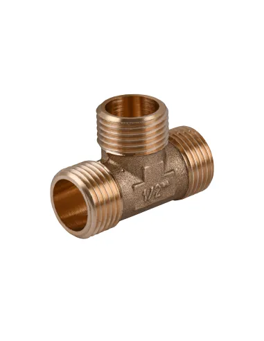 Тройник Optimum LT332S 1/2 дюйм, ННН, латунный