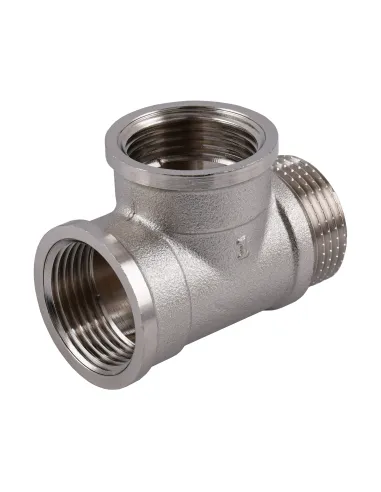 Тройник Optimum NT554S 1 дюйм, ВВН, никелированный