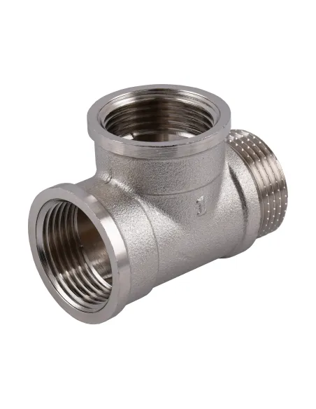 Тройник Optimum NT554S 1 дюйм, ВВН, никелированный