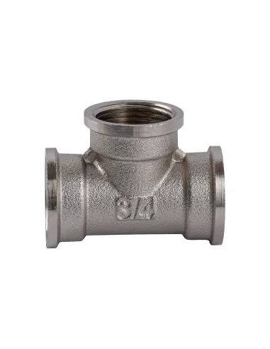 Тройник Optimum NT441S 3/4 дюйма, ВВВ, никелированный