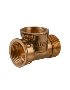 Тройник Optimum LT444S 3/4 дюйма, ВВН, латунный
