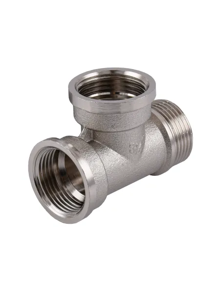 Тройник Optimum NT444S 3/4 дюйма, ВВН, никелированный