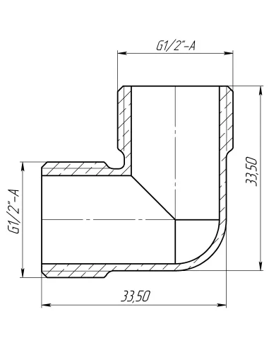Кутник латунний Optimum LL332S 1/2 дюйма ПН