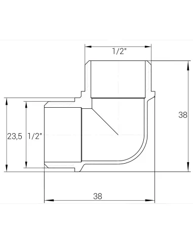 Уголок никелевый Optimum NL332S 1/2 дюйма НН