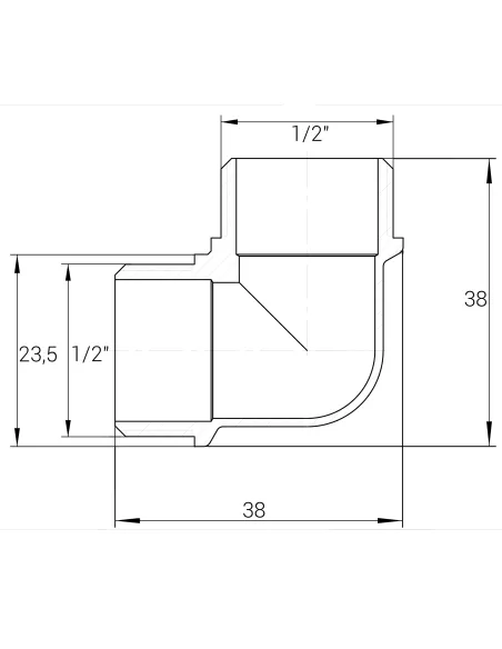 Уголок никелевый Optimum NL332S 1/2 дюйма НН