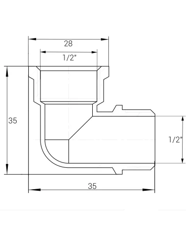 Кут нікелевий Optimum NL333S 1/2 дюйма ВН