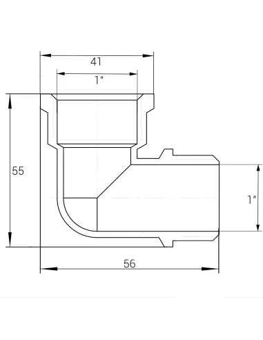 Кут нікелевий Optimum NL553S 1 дюйм ВН