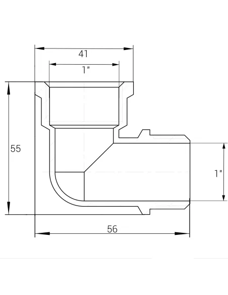 Уголок никелевый Optimum NL553S 1 дюйм ВН