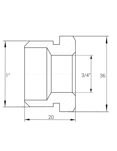 Футорка Optimum NF543S 1 х 3/4 дюйма, НВ, никелированная